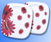 917011 комплект 2 меламиновые тарелки  Red Flower