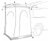 900131 палатка Fritz-Rear 2 на заднюю дверь VW T5/T6